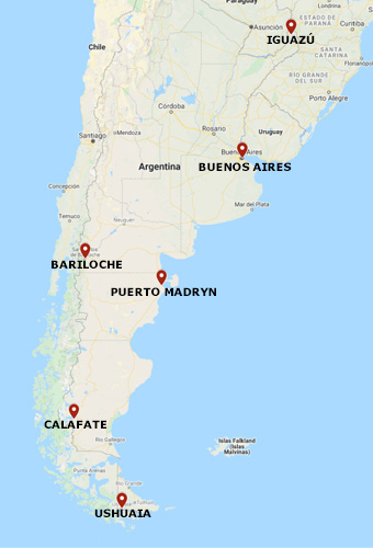 Mapa del viaje