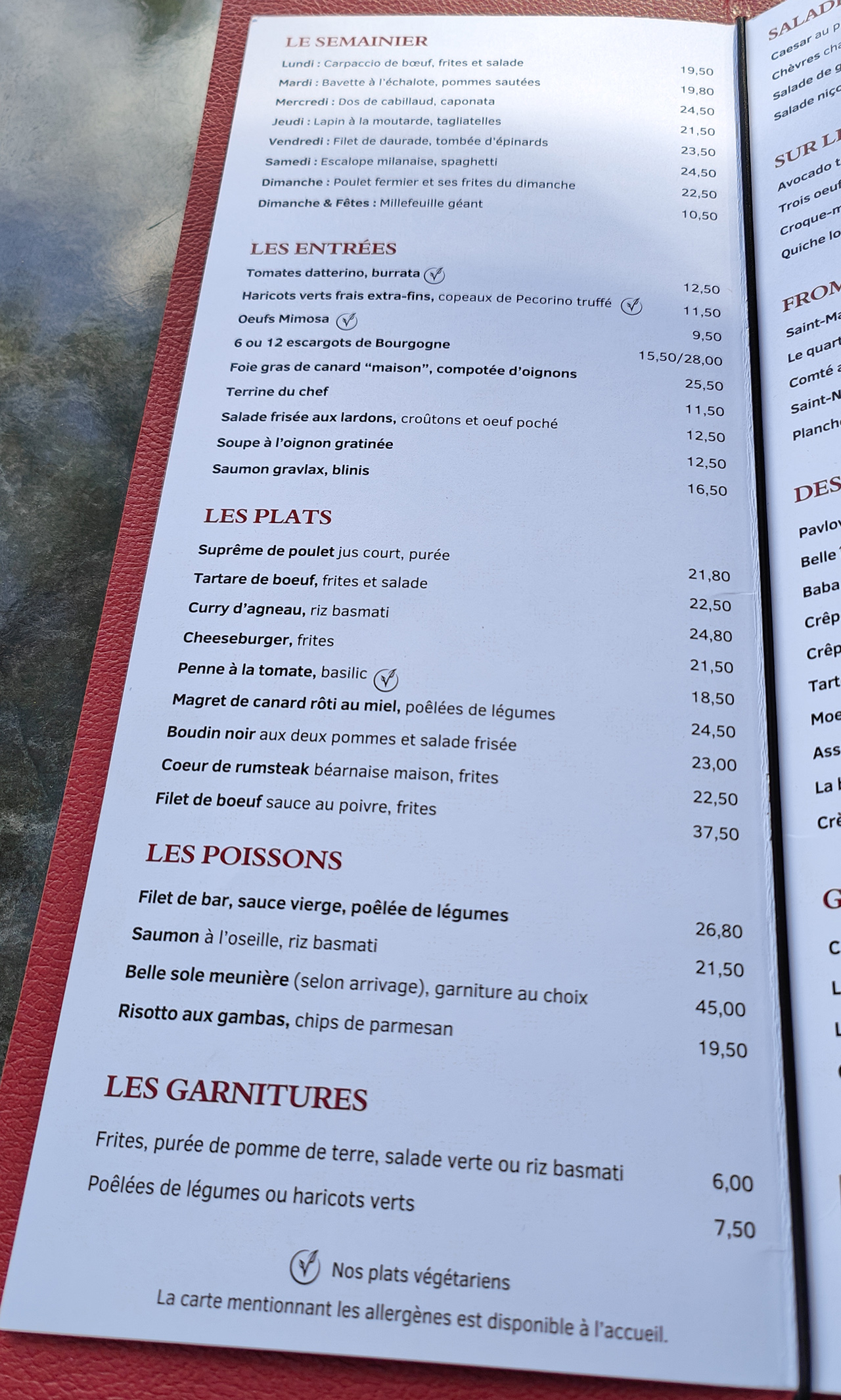 Foto / ejemplo de la comida en París