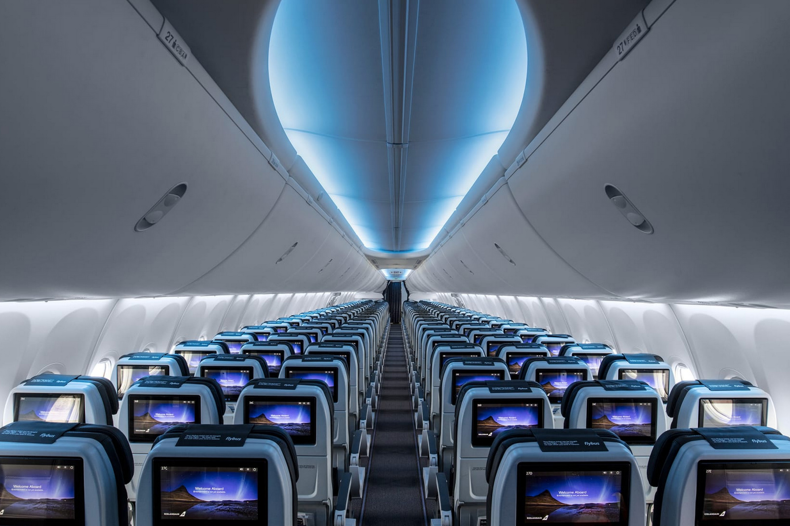 Foto del interior de un Airbus A321 de Iberia Express